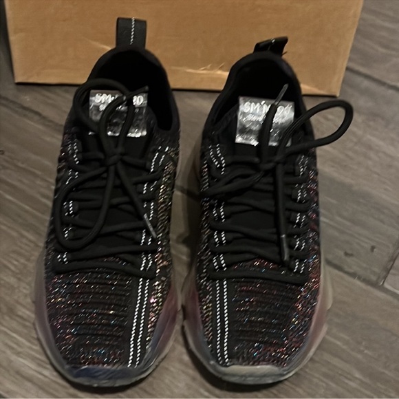 New authentic Steve Madden girls JMAXIMA WEDGE SNEAKERS sz 3 display - Picture 5 of 11